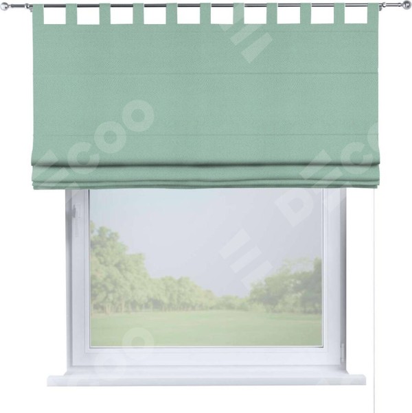 Римская штора на петлях «Кортин», ткань блэкаут однотонный, ментоловый