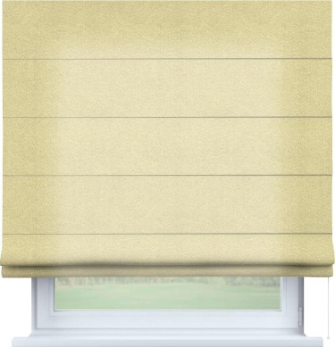 Римская штора «Кортин» для проема, ткань софт однотонный молочный