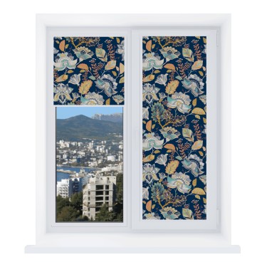 Рулонная штора Уни 2 с принтом Темный букет