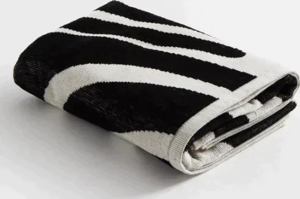 Полотенце махровое Этель Zebra чёрный, 50х90 см, 100% хл, велюр, 420 гр/м2