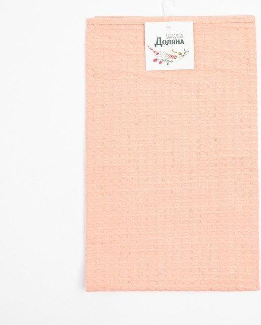 Полотенце "Доляна" цв. коралловый 35х60 см, 100% хл., крупная вафля 220 г/м2