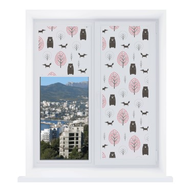 Рулонная штора Уни 2 с принтом Сканди лес