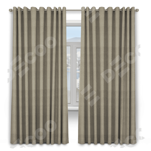 Шторы на люверсах ткань твид блэкаут, кофе