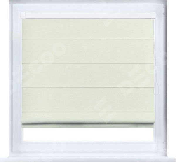 Римская штора «Кортин» кассетная, ткань вельвет молочный