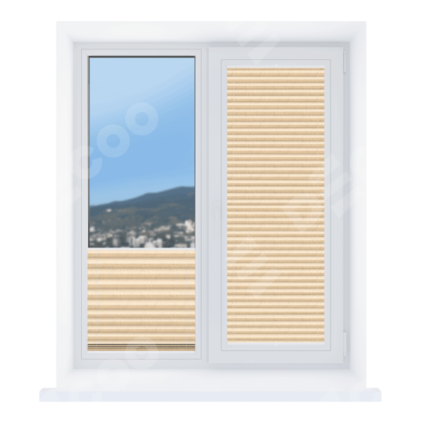 Штора плиссе ткань Краш FR абрикосовый