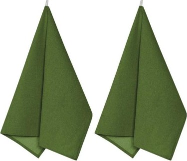 Набор полотенец Leaf green, размер 45х60 см. - 2 шт, цвет зеленый