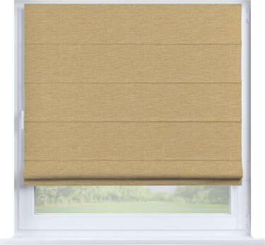 Римская штора «Кортин» на створку, ткань лён тёмно-бежевый