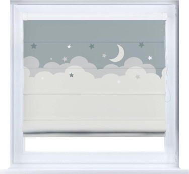 Римская штора «Кортин» кассетная «Ночные облака»
