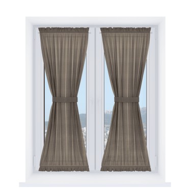 Штора песочные часы «Кортин» лён мокко