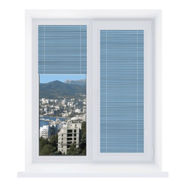 Жалюзи 491, голубой металлик, 25 мм