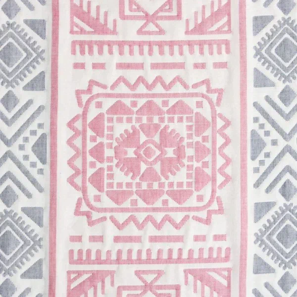 Покрывало хлопковое Этель «Инди» 180х240 см, цвет серо-розовый, 100% хлопок, 300гр/м2
