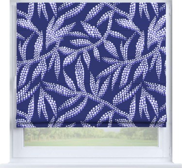 Римская штора «Кортин» на створку «Ночные цветы»