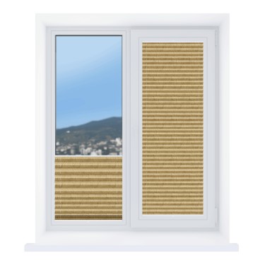 Штора плиссе Краш перламутр бежевый