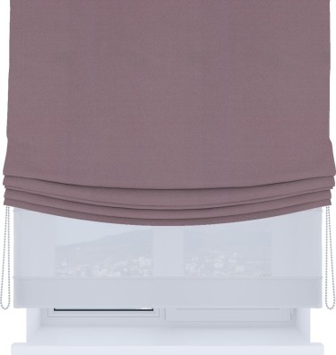 Римская штора «Кортин», день-ночь с мягкими складками, блэкаут однотонный брусника