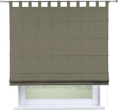 Римская штора на петлях «Кортин», ткань блэкаут с блеском графитовый