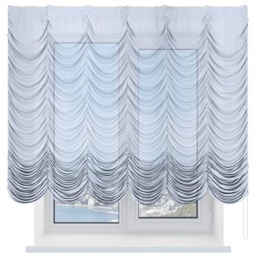 Французская штора, тюль белый