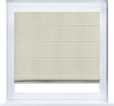 Римская штора «Кортин» кассетная, ткань бархат молочный