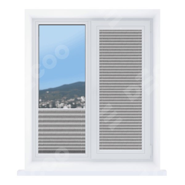 Штора плиссе ткань Краш FR стальной