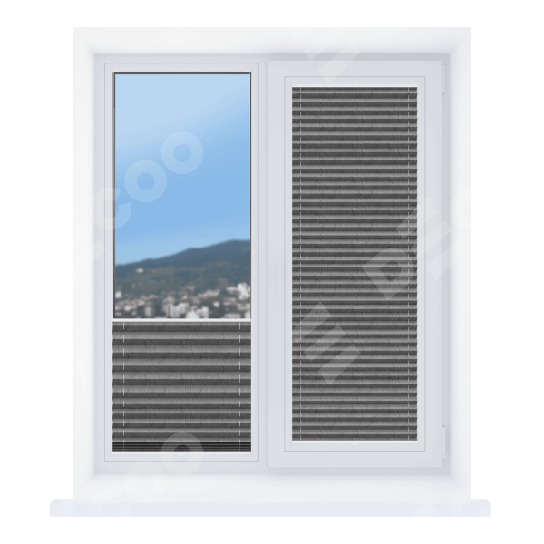 Штора плиссе ткань Краш FR антрацитовый