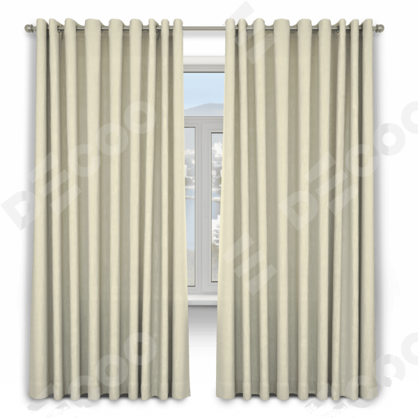 Шторы на люверсах ткань блэкаут однотонный, бежевый