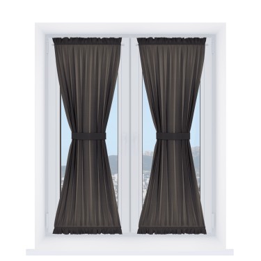 Штора песочные часы «Кортин» лён димаут венге