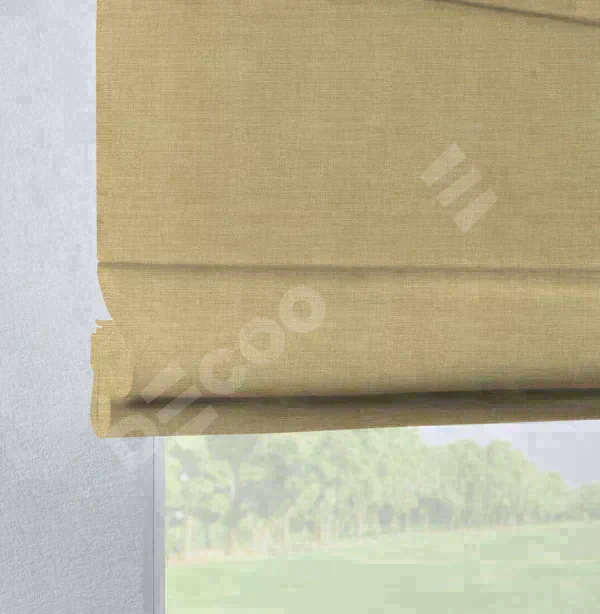 Римская штора на петлях «Кортин», ткань лён бежевый