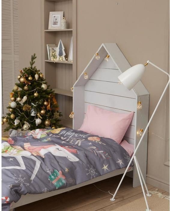 Постельное белье Этель 1,5 сп Magical winter 143х215 см, 150х214 см, 50х70 см -1 шт, 100% хл, бязь