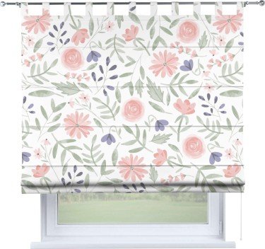 Римская штора «Кортин» на петлях «Изысканные цветы»