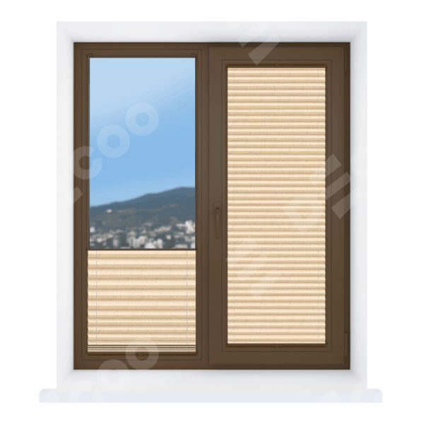 Штора плиссе ткань Краш FR абрикосовый