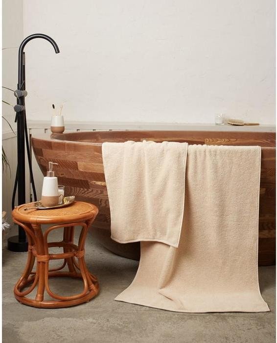 Полотенце махровое Этель Organic Beige 50х90 см, 100% хл, 420гр/м2