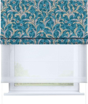 Римская штора «Кортин» день-ночь «Винтажные листья»