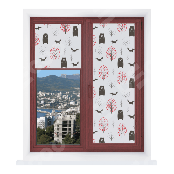 Рулонная штора Уни 2 с принтом Сканди лес