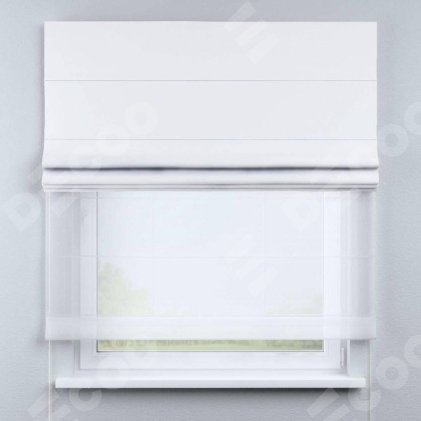 Римская штора день-ночь, вельвет белый