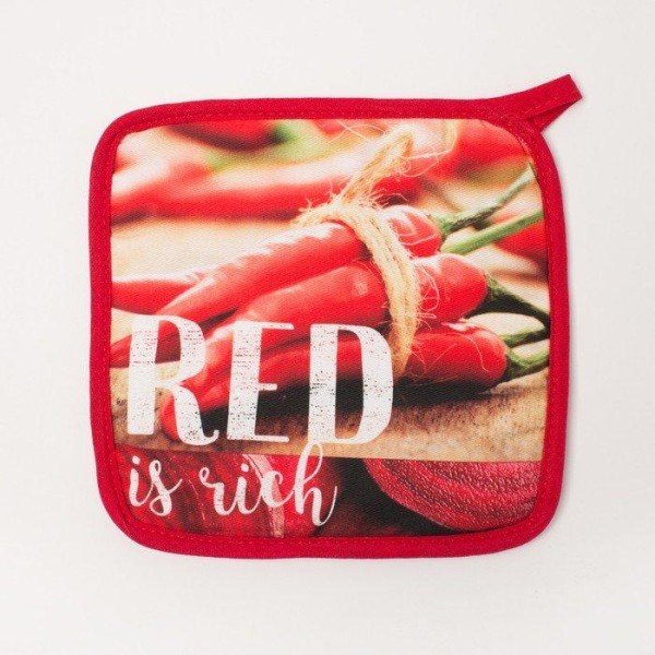Прихватка RED 19х19см,100% х/л, ватин 250г/м2
