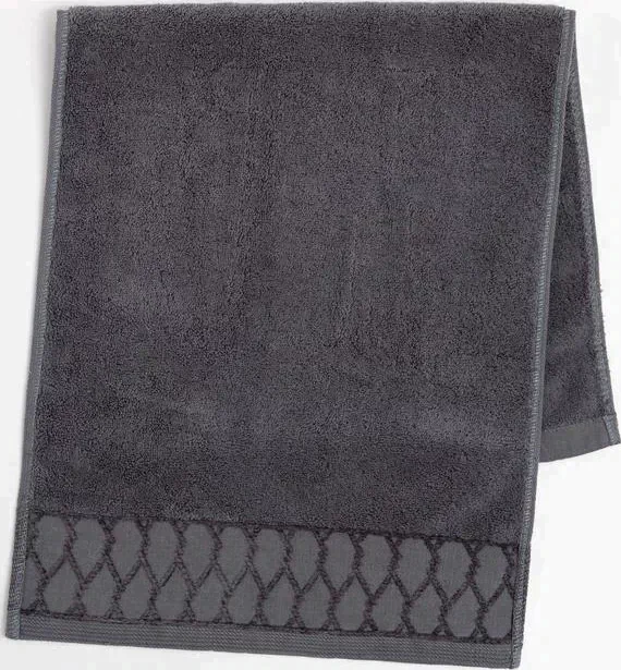Полотенце махровое Этель "Вензель" цв.серый, 35*75 см, 450 гр/м2, 100% хлопок
