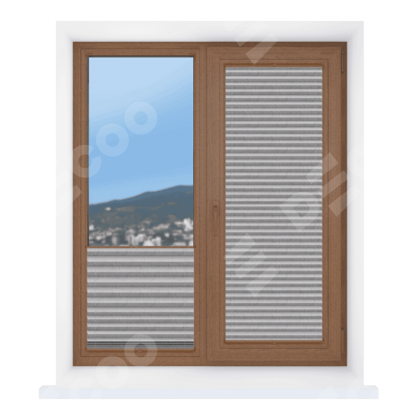 Штора плиссе ткань Краш FR стальной