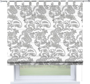 Римская штора «Кортин» на петлях «Светлый пейсли»