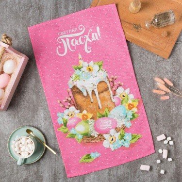 Полотенце пасхальное Доляна «Светлая пасха» 35х60 см, 100% хл, 160г/м2