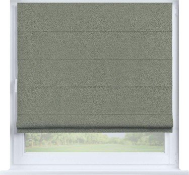 Римская штора «Кортин» на створку, ткань лён блэкаут, светло-серый