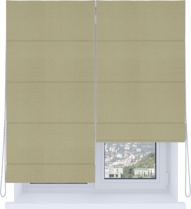 Римская штора «Кортин», система «Комфорт», блэкаут однотонный милано капучино