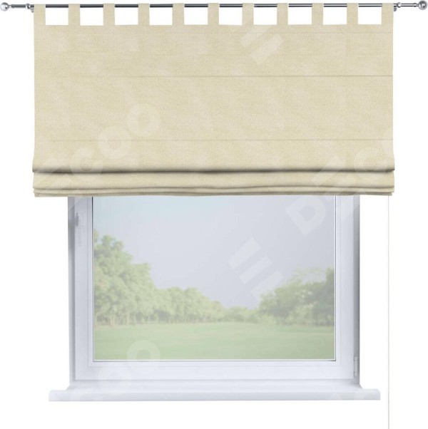 Римская штора на петлях «Кортин», ткань лён димаут, бежевый