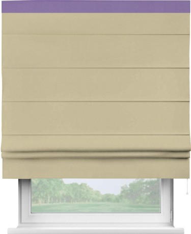 Римская штора «Кортин» с кантом Кинг, для проема, ткань блэкаут однотонный кофейный