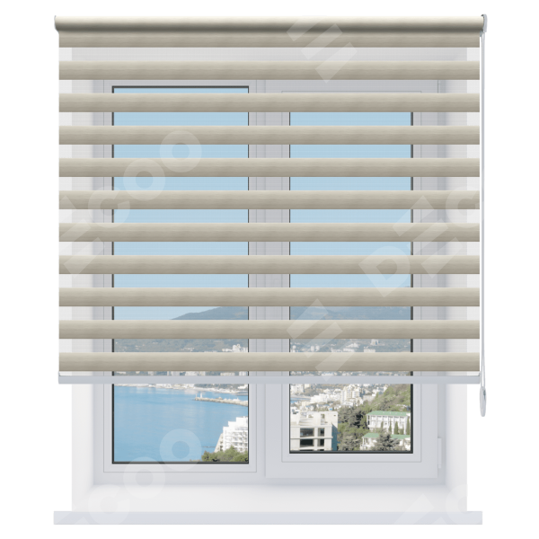 Рулонная штора День-ночь Libra серый