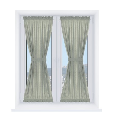 Штора песочные часы «Кортин» лён кашемир серый new