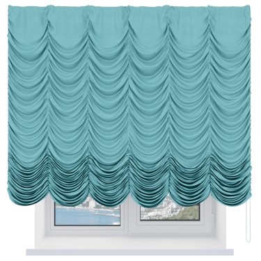 Французская штора «Кортин», вельвет тиффани