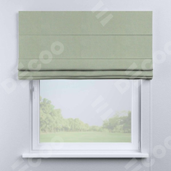 Римская штора «Кортин» для проема, ткань блэкаут однотонный, светло-серый