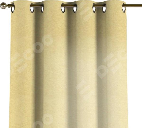 Комплект штор на люверсах софт однотонный золотой