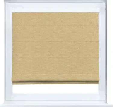 Римская штора «Кортин» кассетная, ткань лён тёмно-бежевый
