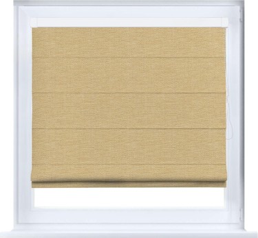 Римская штора «Кортин» кассетная, ткань лён тёмно-бежевый