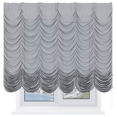 Французская штора «Cortin», лён серый